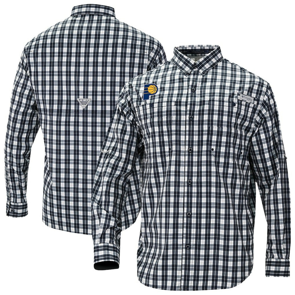 Indiana Pacers Super Tamiami Omni-Shade Long Sleeve Button-Down Shirt Navy | Columbia discount