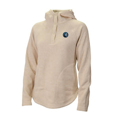 Minnesota Timberwolves Women's Sweater Weather Quarter-Snap Hoodie Cream | Columbia US