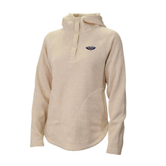 New Orleans Pelicans Women's Sweater Weather Quarter-Snap Hoodie Cream | Columbia