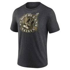 New Orleans Saints Sporting Chance Tri-Blend T-Shirt Charcoal