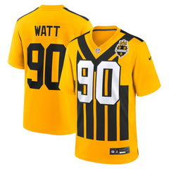 Nike T.J. Watt Pittsburgh Steelers Alternate 1933 Throwback Game Jersey Gold