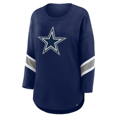 Fanatics Dallas Cowboys Women's Redzone Bling 3/4-Sleeve T-Shirt Navy