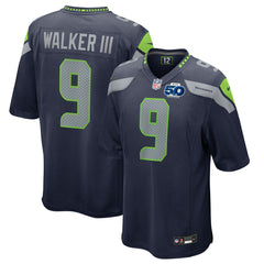 Nike Kenneth Walker III Seattle Seahawks 50th Season Game Jersey College Navy