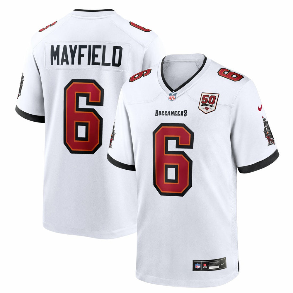 Nike Baker Mayfield Tampa Bay Buccaneers 50th Season White Game Jersey White