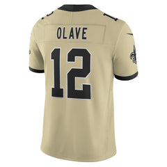 Nike Chris Olave New Orleans Saints Gameday Golds Alternate Vapor F.U.S.E. Limited Jersey Gold