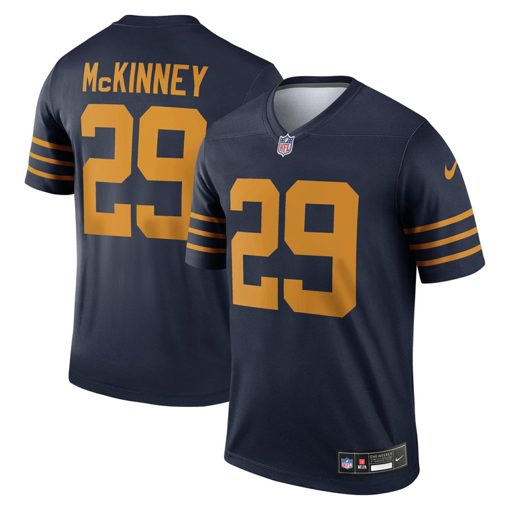 Nike Xavier McKinney Green Bay Packers The 1923 Classic Legend Player Dri-FIT Top Navy