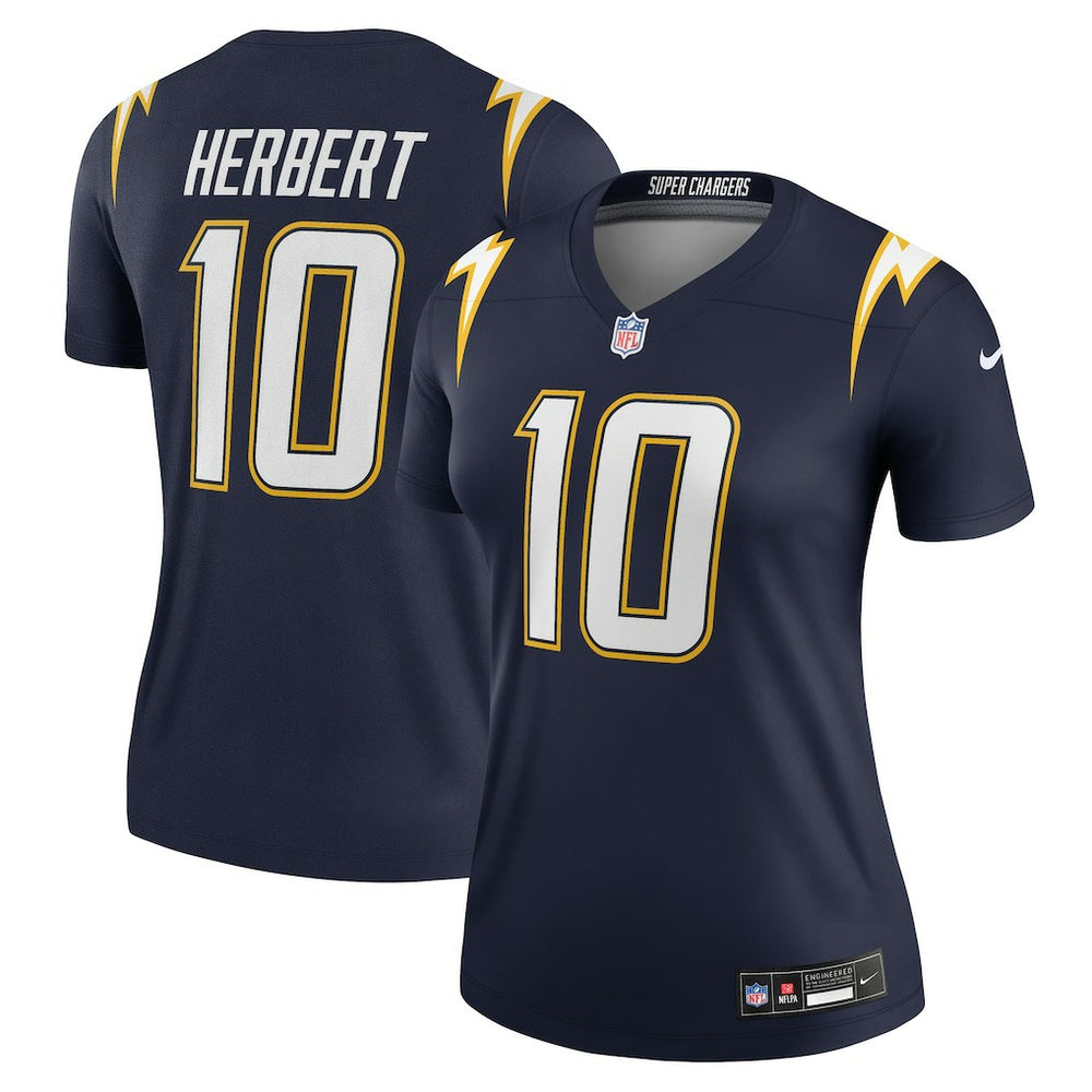 Nike Justin Herbert Los Angeles Chargers Women's Alternate Super Chargers Legend Player Performance Top Navy