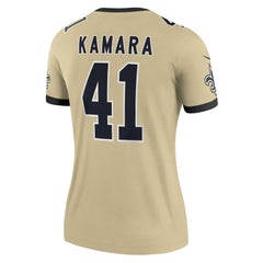 Nike Alvin Kamara New Orleans Saints Women's Gameday Golds Alternate Legend Player Performance Top Gold