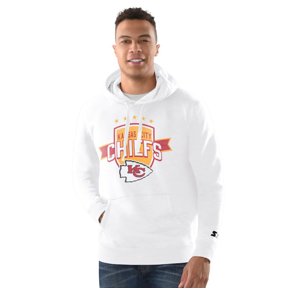 Kansas City Chiefs Starter Vintage Pullover Hoodie White