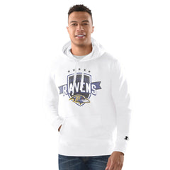 Baltimore Ravens Starter Vintage Pullover Hoodie White