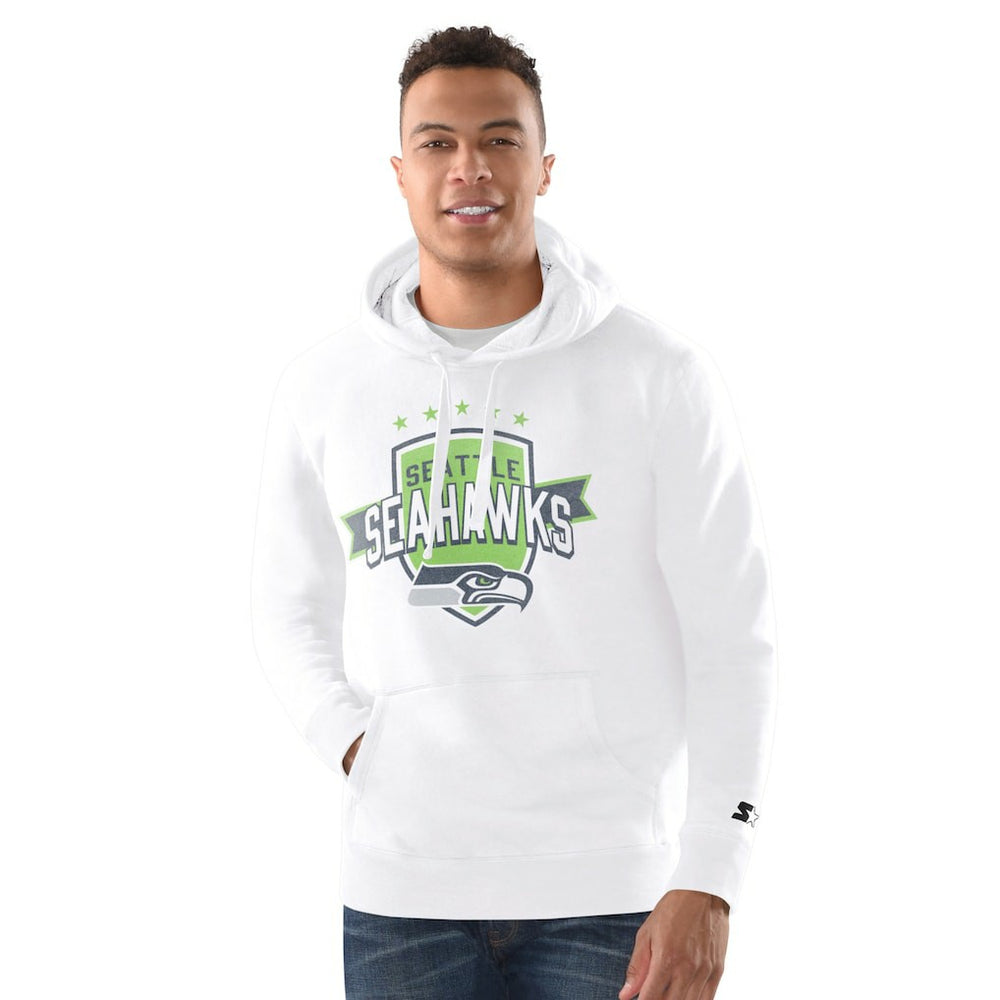 Seattle Seahawks Starter Vintage Pullover Hoodie White