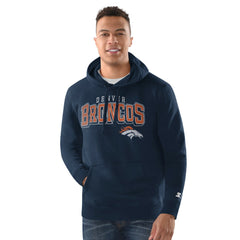 Denver Broncos Starter Vintage Pullover Hoodie Navy