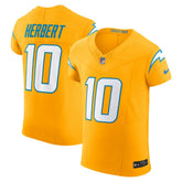 Nike Justin Herbert Los Angeles Chargers Alternate Charger Power Vapor F.U.S.E. Elite Jersey Gold