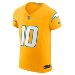 Nike Justin Herbert Los Angeles Chargers Alternate Charger Power Vapor F.U.S.E. Elite Jersey Gold