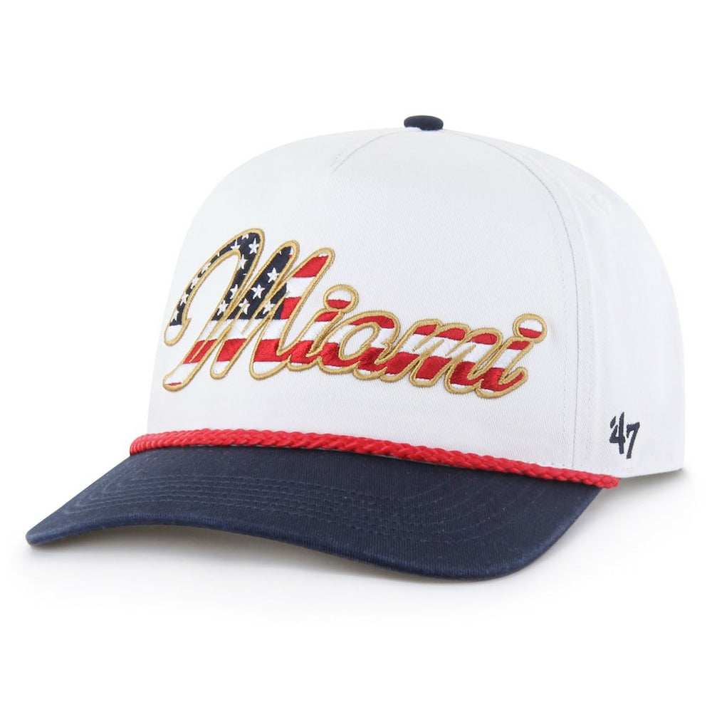 47 brand Miami Dolphins '47 Patriotic Overhand Hitch Adjustable Hat White