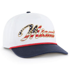 47 brand Miami Dolphins '47 Patriotic Overhand Hitch Adjustable Hat White