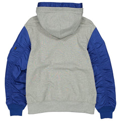 New York Mets New Era x Alpha Industries Full-Zip Hoodie Jacket - Heather Gray/Royal - New Era on Sale