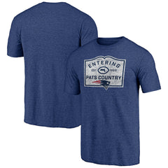 New England Patriots Hot Route Tri-Blend T-Shirt Navy