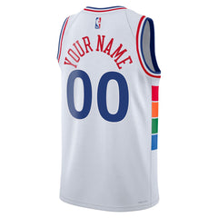 Philadelphia 76ers Unisex 2024/25 Custom Swingman Jersey City Edition White | Nike for sale