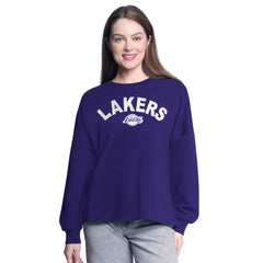 Los Angeles Lakers G-III 4Her by Carl Banks Women's Athletic Pullover Sweatshirt Purple