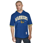Golden State Warriors Tommy Jeans Paul French Terry Short Sleeve Pullover Hoodie Royal