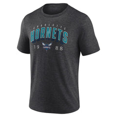 Charlotte Hornets Backboard Tri-Blend T-Shirt Charcoal