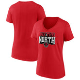 Toronto Raptors Women's Team Pride V-Neck T-Shirt Red