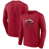 Miami Heat Primary Logo Long Sleeve T-Shirt Red