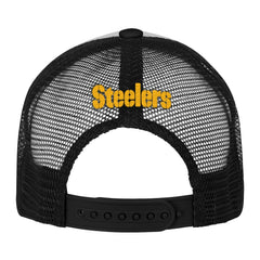 Pittsburgh Steelers Youth Essentials Trucker Adjustable Hat White/Black