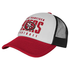 San Francisco 49ers Youth Essentials Trucker Adjustable Hat White/Scarlet