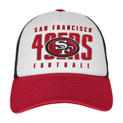 San Francisco 49ers Youth Essentials Trucker Adjustable Hat White/Scarlet