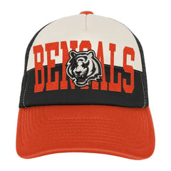 Cincinnati Bengals Youth Modern Fan Trucker Adjustable Hat White/Orange