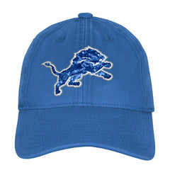Detroit Lions Outerstuff Girls Youth Gridiron Adjustable Hat Blue