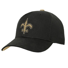 New Orleans Saints Outerstuff Youth Team Pre-Curved Adjustable Hat Black