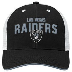 Las Vegas Raiders Outerstuff Youth Core Lockup Trucker Adjustable Hat Black