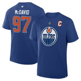 Connor McDavid Edmonton Oilers Fanatics Authentic Stack Name & Number T-Shirt - Royal - NHL 202539689