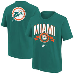 Nike Miami Dolphins Youth Rewind Front & Back Essential T-Shirt Aqua