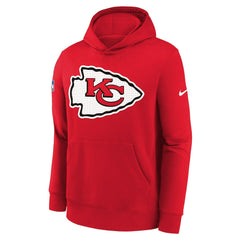 Nike Kansas City Chiefs Youth Sideline Club Fleece Hoodie Red