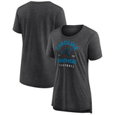 Carolina Panthers Women's Vintage Arch Tri-Blend T-Shirt Charcoal