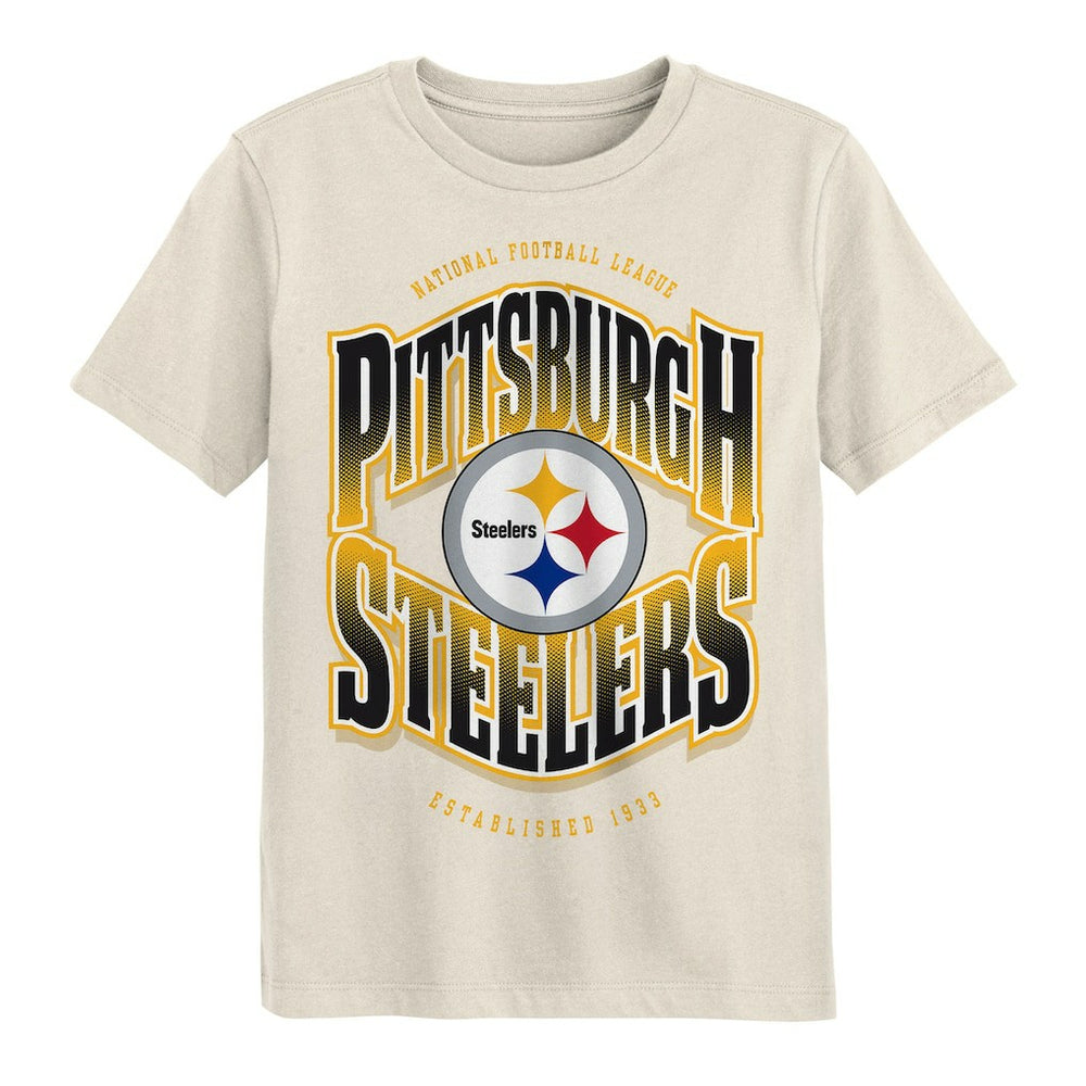 Pittsburgh Steelers Outerstuff Youth Huddle T-Shirt Cream