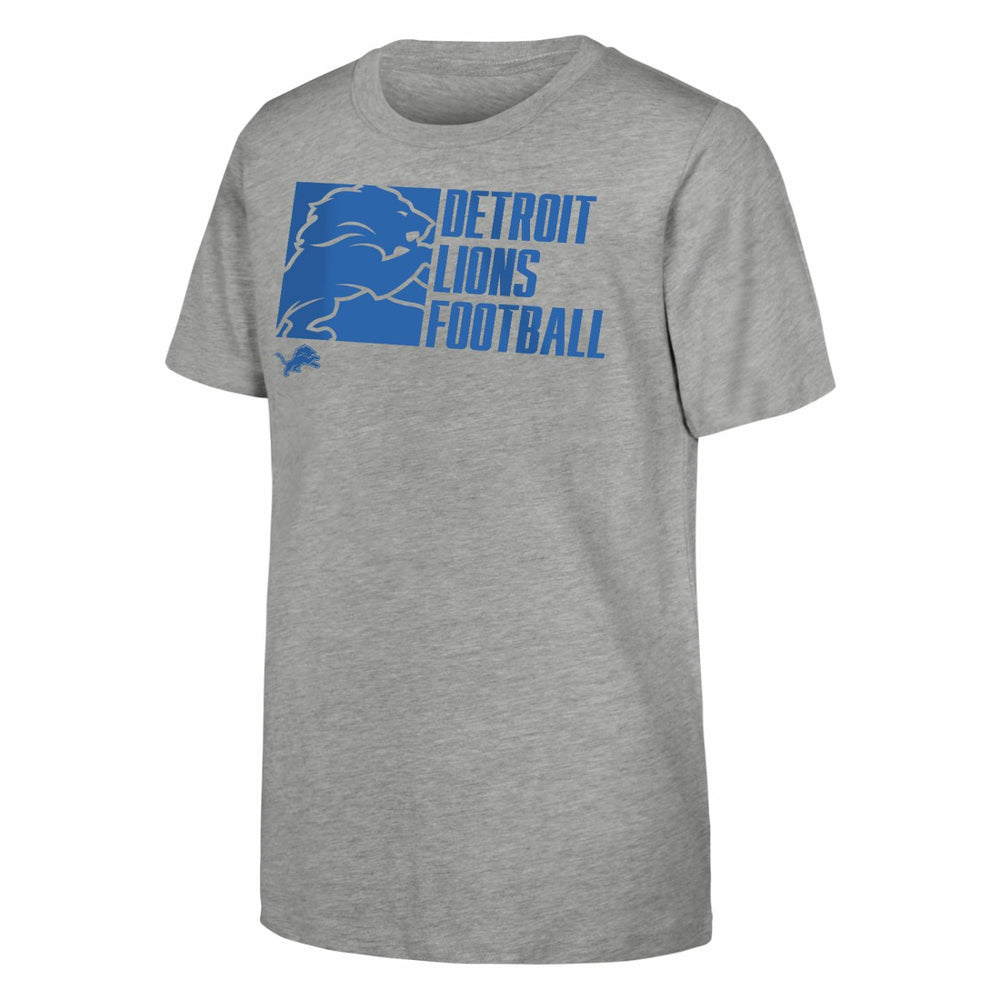 Detroit Lions Outerstuff Youth Post Game T-Shirt Heather Gray