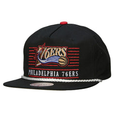 Philadelphia 76ers Ascend Deadstock Snapback Hat Black | Mitchell & Ness Near Me