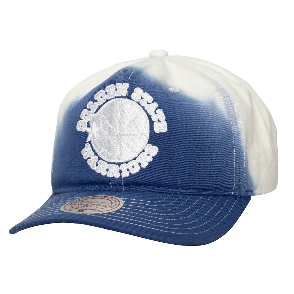 Golden State Warriors Dip Dye Pro Crown Adjustable Hat for sale Blue/White | Mitchell & Ness outlet