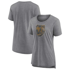 Boston Bruins Women's Slow Whistle Tri-Blend T-Shirt - Gray - NHL 202545072