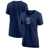 Seattle Kraken Women's Slow Whistle Tri-Blend T-Shirt - Deep Sea Blue - NHL 202545074
