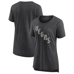Vegas Golden Knights Women's Slow Whistle Tri-Blend T-Shirt - Gray - NHL 202545075