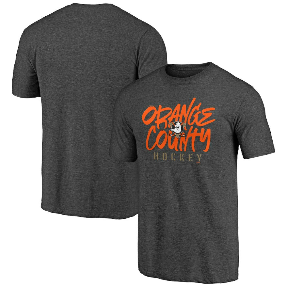 Anaheim Ducks Shoot to Score Tri-Blend T-Shirt - Charcoal - NHL 202545406