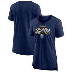 Buffalo Sabres Women's Hit the Ice Tri-Blend T-Shirt - Navy - NHL 202545416