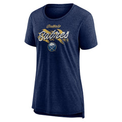 Buffalo Sabres Women's Hit the Ice Tri-Blend T-Shirt - Navy - NHL 202545416