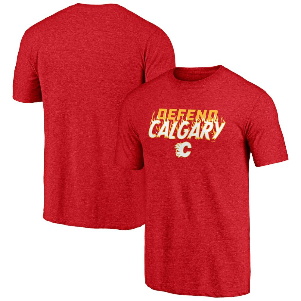 Calgary Flames Shoot to Score Tri-Blend T-Shirt - Red - NHL 202545425